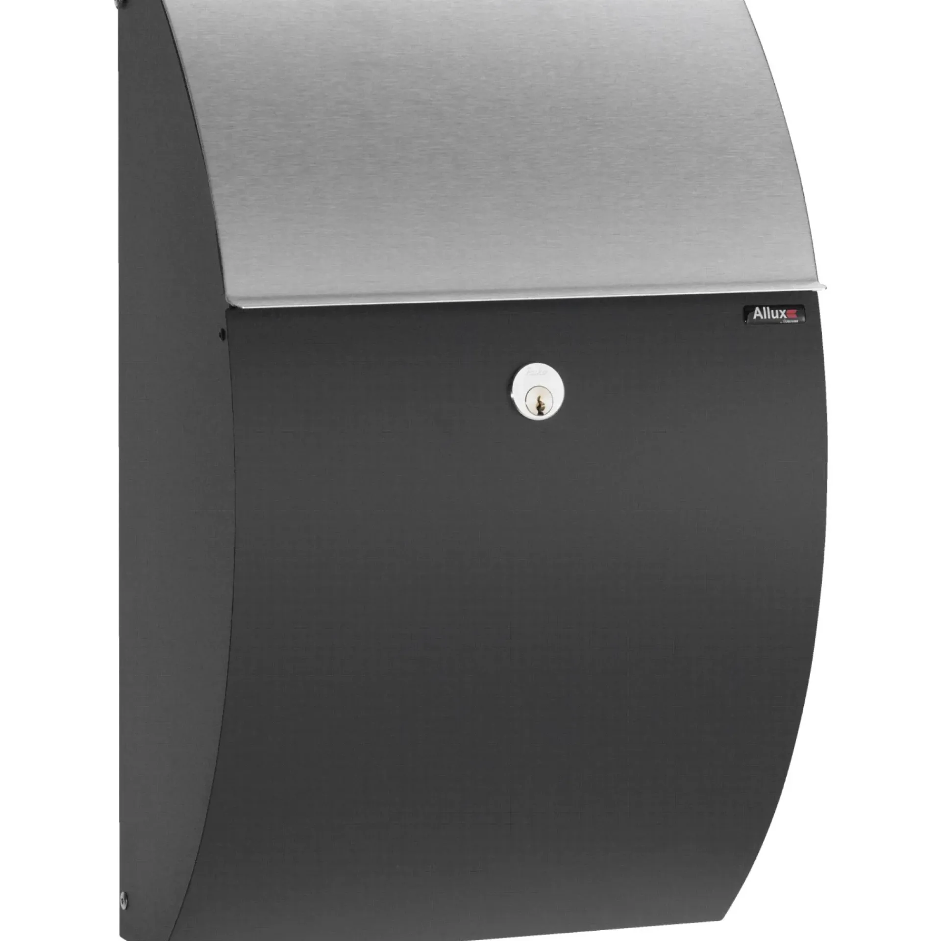 Allux Postkasser & Standere > 7000 POSTKASSE SORT/RUSTFRIT STÅL