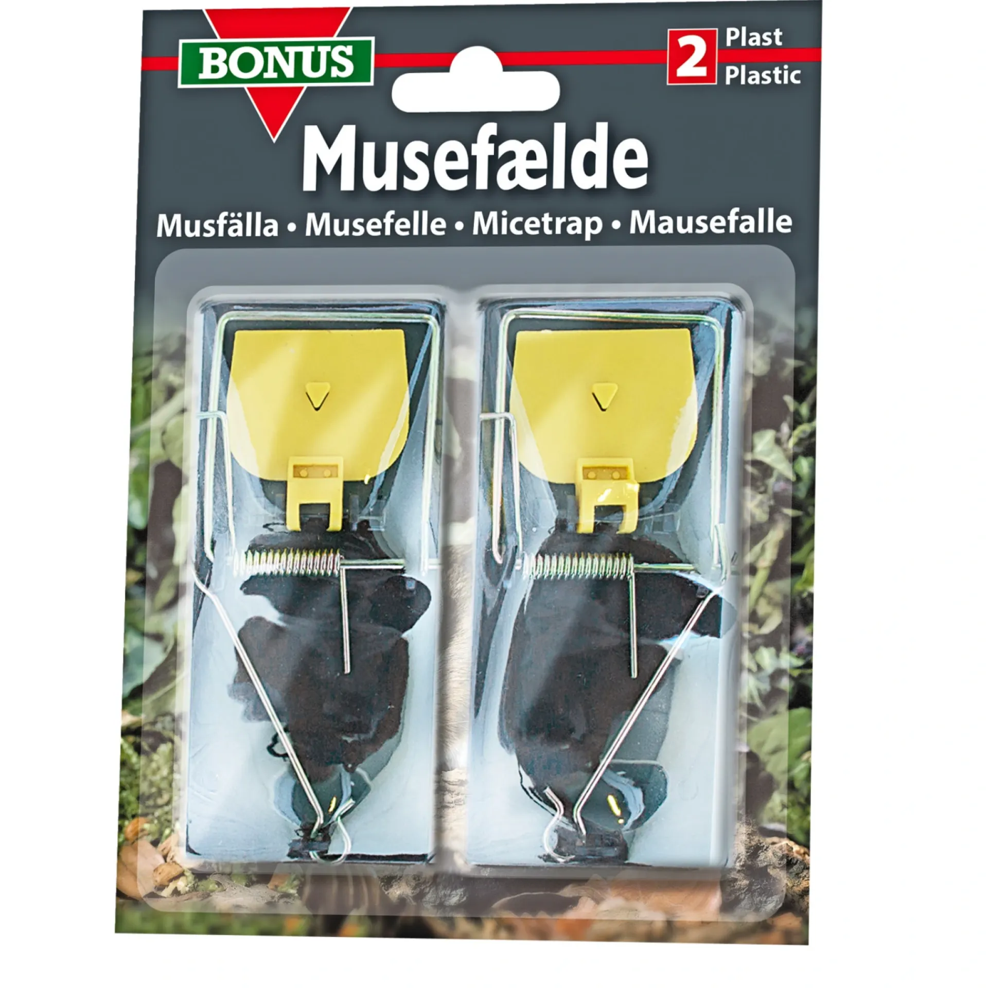 BONUS Bekæmpelsesmidler > 2 STK. MUSEFÆLDE 5X2X10 CM