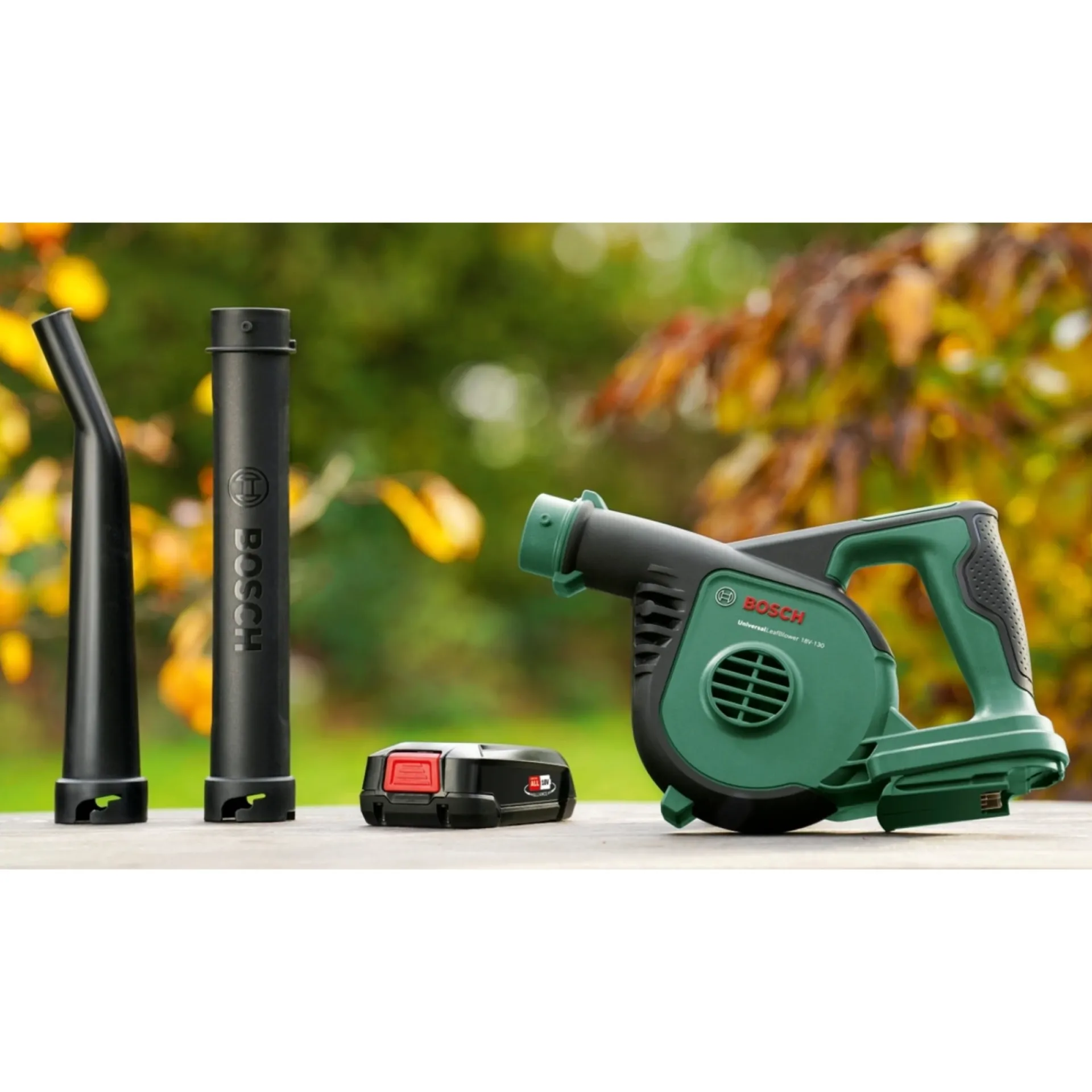 Bosch Løvsugere > UNIVERSAL UNIVERSALLEAFBLOWER LØVBLÆSER 18,0 V UDEN BATTERI OG LADER