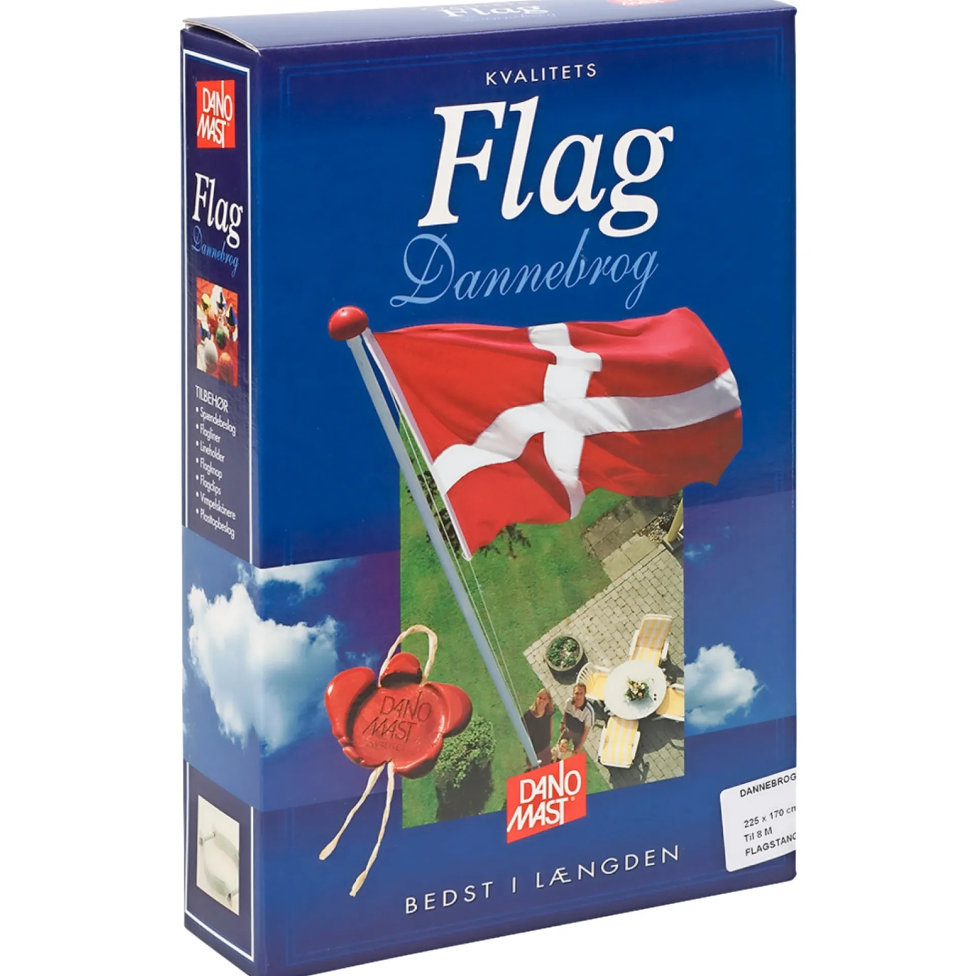 Dano mast Flag & Flagstænger > T/8 M DANNEBROGSFLAG 225 X 170 CM