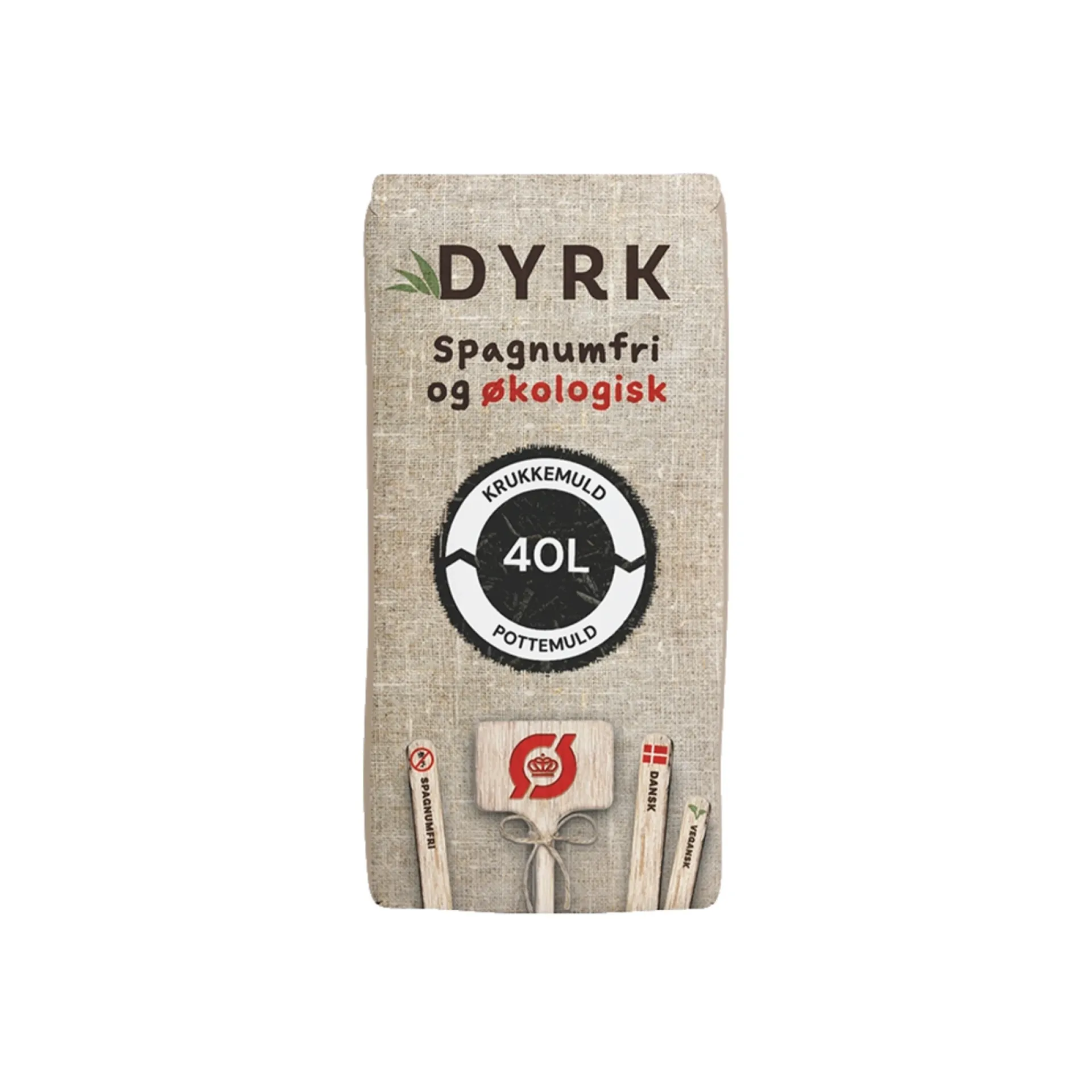 DYRK Jord > ØKOLOGISK OG SPAGNUMFRI KRUKKE- OG POTTEMULD 40 L