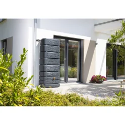Garantia Regnvandstønder & Regnvandsbeholdere > SLIM STONE 500L REGNVANDSBEHOLDER 750X1840X510 MM MØRKEGRÅ