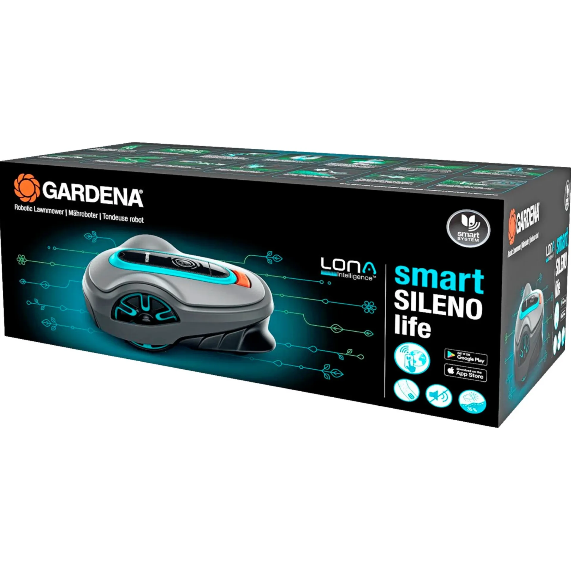 Gardena Robotplæneklippere > SMART SILENO LIFE 800 LONA ROBOTPLÆNEKLIPPER 800 M2
