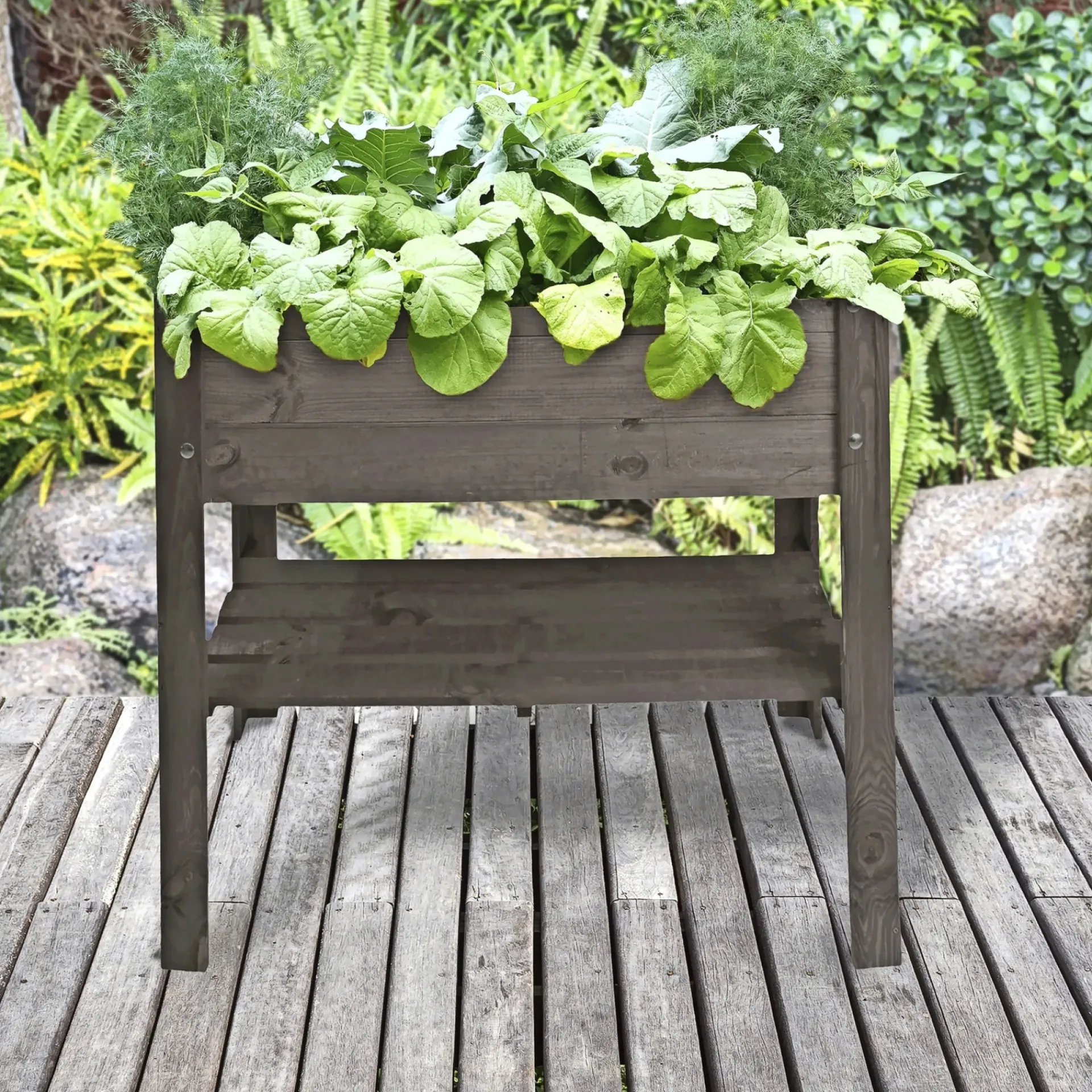 Garden Life Højbede & Plantekasser > HØJBED SORTBEJDSET 77 X 37 X 80 CM
