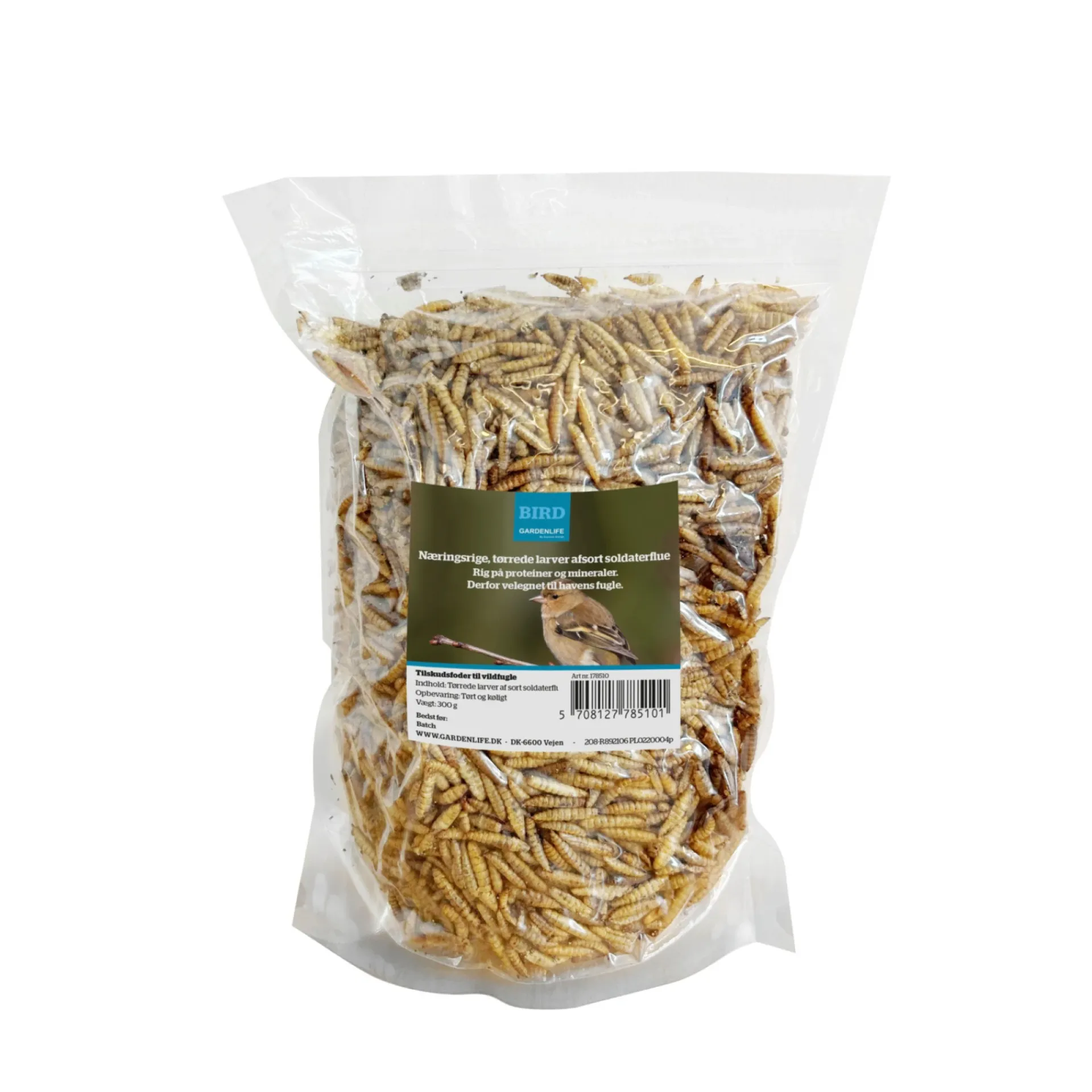Garden Life Fuglefoder > TØRREDE SOLDATERFLUELARVER 300G