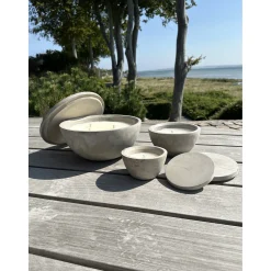 Garden Life Haveindretning > UDENDØRS STEARINLYS BETON GRÅ Ø12,8XH 8,2 CM