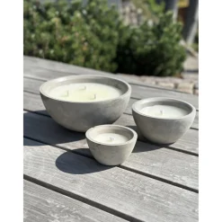 Garden Life Haveindretning > UDENDØRS STEARINLYS BETON GRÅ Ø12,8XH 8,2 CM