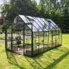 Halls Drivhuse > ICON 8 DRIVHUS EKSKL. SOKKEL 3 MM DELT GLAS SORT 11,2 M2