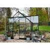Halls Drivhuse > ICON 8 GARDENHOUSE EKSKL. SOKKEL HÆRDET GLAS SORT 13,0 M2