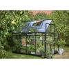 Halls Drivhuse > QUBE 68 DRIVHUS 3 MM HÆRDET GLAS HELE BANER SORT 5 M²