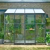 Halls Vægdrivhuse > QUBE LEAN-TO 68 VÆGDRIVHUS 3 MM HÆRDET GLAS SORT 4,7 M2