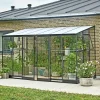 Halls Vægdrivhuse > QUBE LEAN-TO 612 VÆGDRIVHUS 3 MM HÆRDET GLAS SORT 7,1 M2