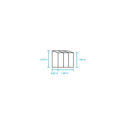 Halls Vægdrivhuse > QUBE LEAN-TO 26 VÆGDRIVHUS 3 MM HÆRDET GLAS SORT 1,2 M²