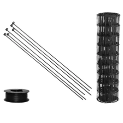Hortus Trådhegn & Volierenet > HEGN SORT PLASTBELAGT 0.60 X 25 M