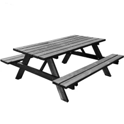 Hortus Bord- & Bænkesæt > 801-056PC BORDBÆNKESÆT SORT