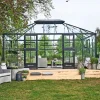 Juliana Orangerier > GRAND OASE ORANGERI 3 MM HÆRDET GLAS HELE BANER ANTRACIT 18,8 M2