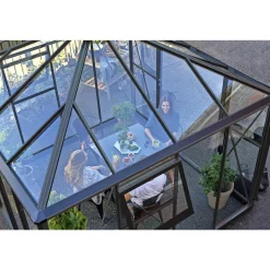 Juliana Orangerier > OASE ORANGERI 3 MM HÆRDET GLAS HELE BANER ANTRACIT 8,8 M2
