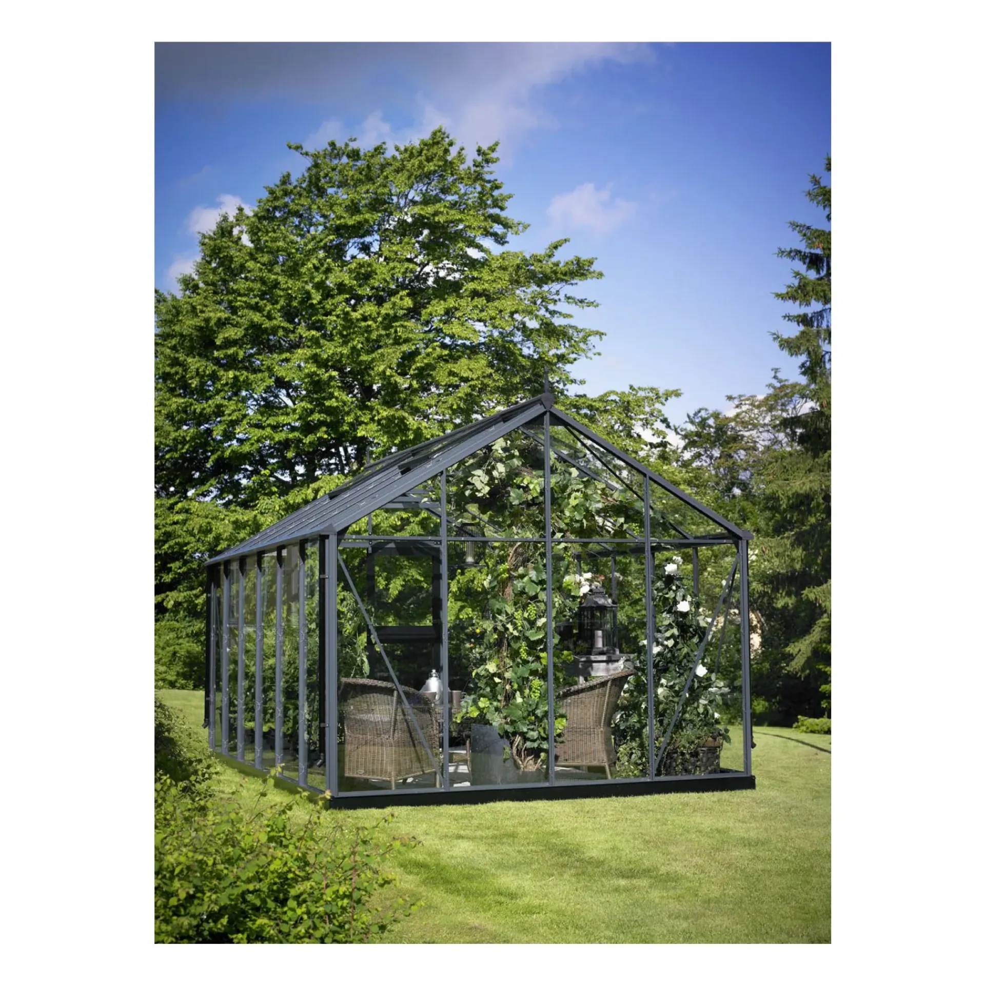 Juliana Drivhuse > PREMIUM DRIVHUS 10 MM POLY ANTRACIT 13 M²