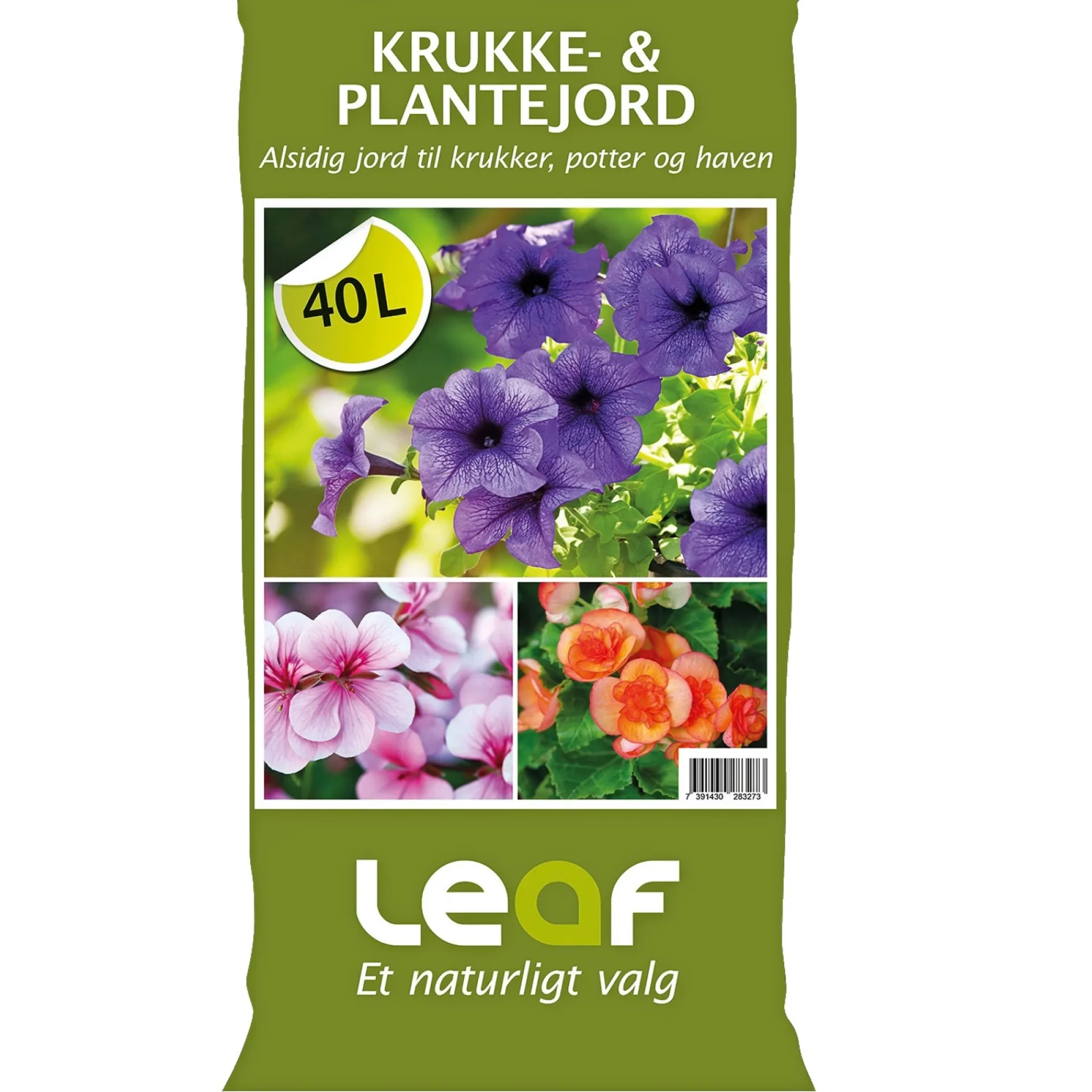 Leaf Jord > KRUKKE- OG PLANTEJORD 40L