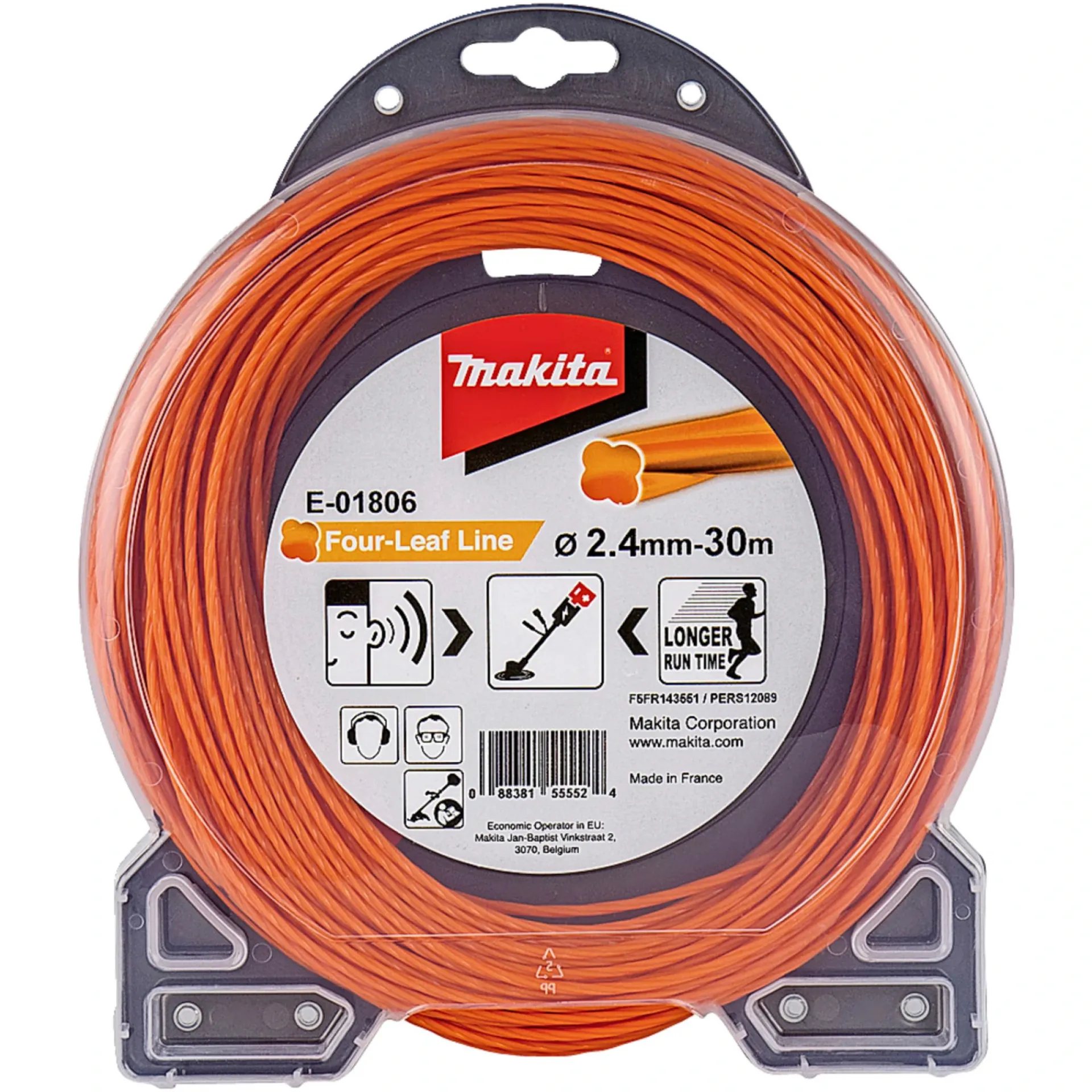 Makita Tilbehør Havemaskiner > FOUR-LEAF E-01806 ORANGE TRIMMERTRÅD