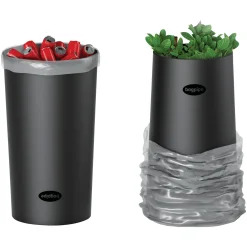 Millarco Affaldsskjulere > BAGPIPE 77 CM AFFALDSSTATIV SORT GENANVENDT PLAST