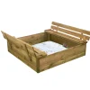 NORDIC PLAY Active Sandkasser > TRÆ SANDKASSE 120 X 27 X 120 CM NATUR TRÆ