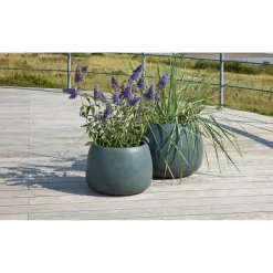 Outrium Havekrukker > CALI HAVEKRUKKE FIBERCEMENT SORT/GRØN Ø55XH37CM