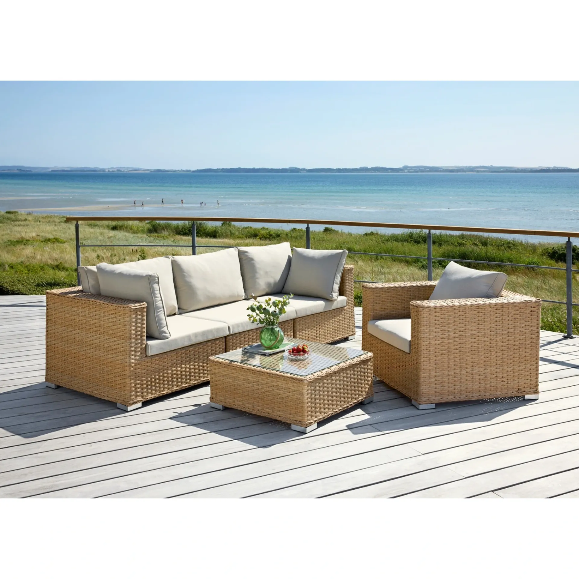 Outrium Lounge Havemøbler > CORDOBA LOUNGE MIDTERMODUL NATUR