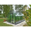 Outrium Drivhuse > DRIVHUS INKL. SOKKEL 3 MM HÆRDET GLAS HELE BANER SORT 9,9 M2