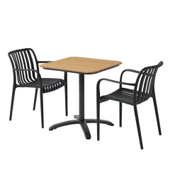 Outrium Cafesæt > FARO/MURCIA BORD + 2 STOLE CAFESÆT SORT
