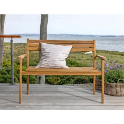 Outrium Havebænke > GILI MED RYGLÆN HAVEBÆNK TEAK 120 CM