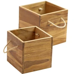 Outrium Havekrukker > HAVEKRUKKE TEAK NATUR 2 STK