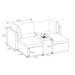 Outrium Lounge Havemøbler > LISSABON SOFASÆT SORT