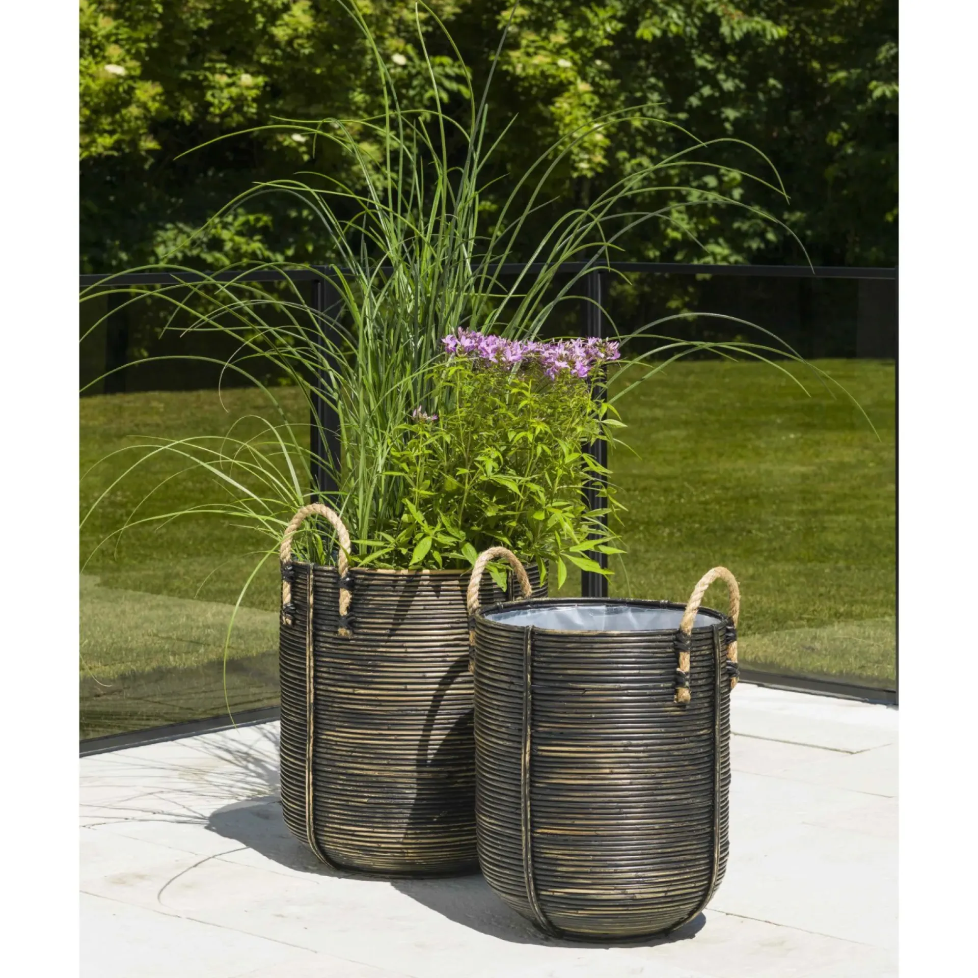 Outrium Havekrukker > MAISON FLETKRUKKE POLYRATTAN BRUN/SORT H50 X Ø45 CM