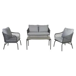 Outrium Lounge Havemøbler > PALMA INKL. HYNDER SOFASÆT GRÅ