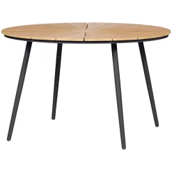 Outrium Haveborde > TAVIRA Ø120 CM HAVEBORD SORT/TEAK LOOK