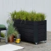 Plus Højbede & Plantekasser > BLOMSTERKASSE SORT 70 X 50 X 120 CM