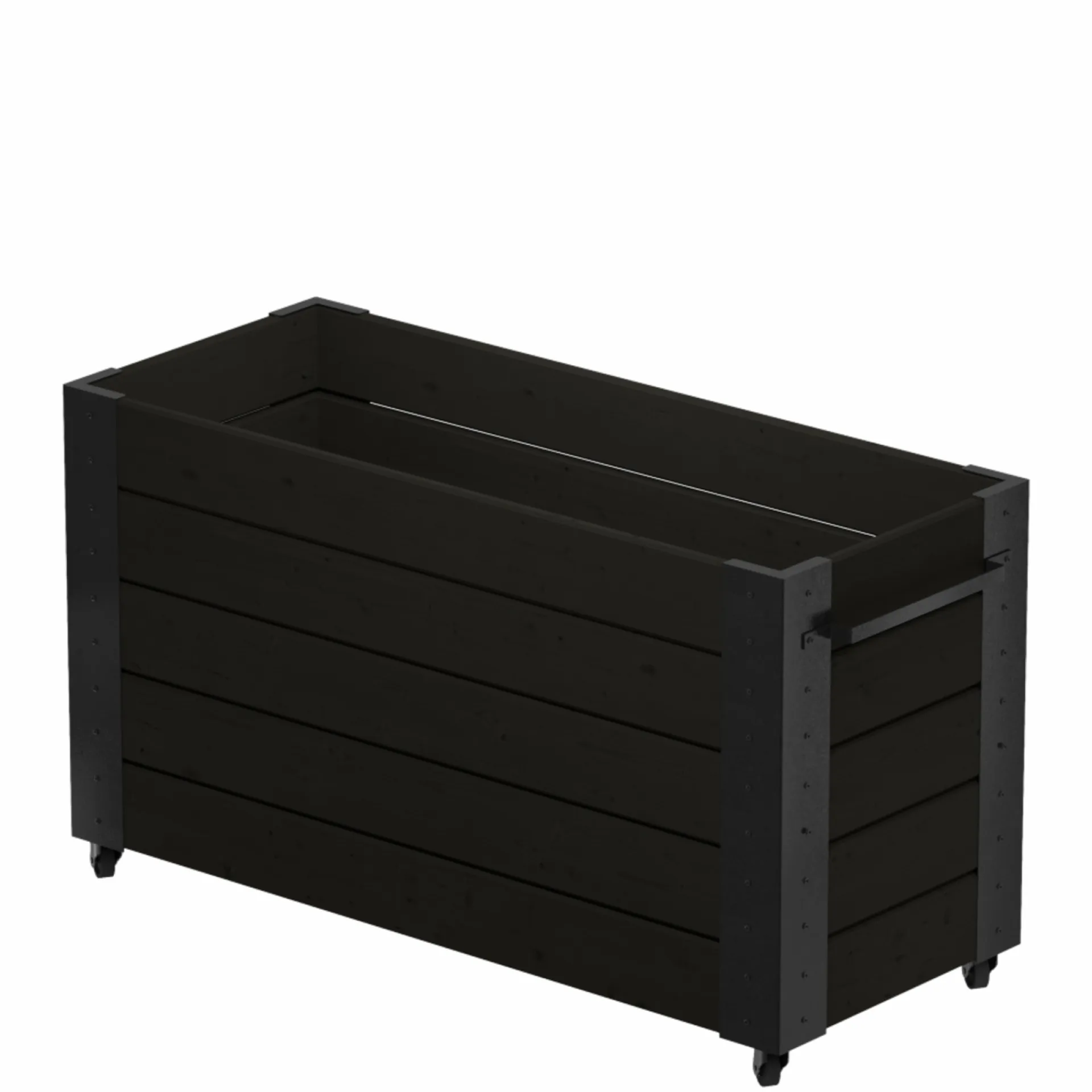 Plus Højbede & Plantekasser > BLOMSTERKASSE SORT 70 X 50 X 120 CM