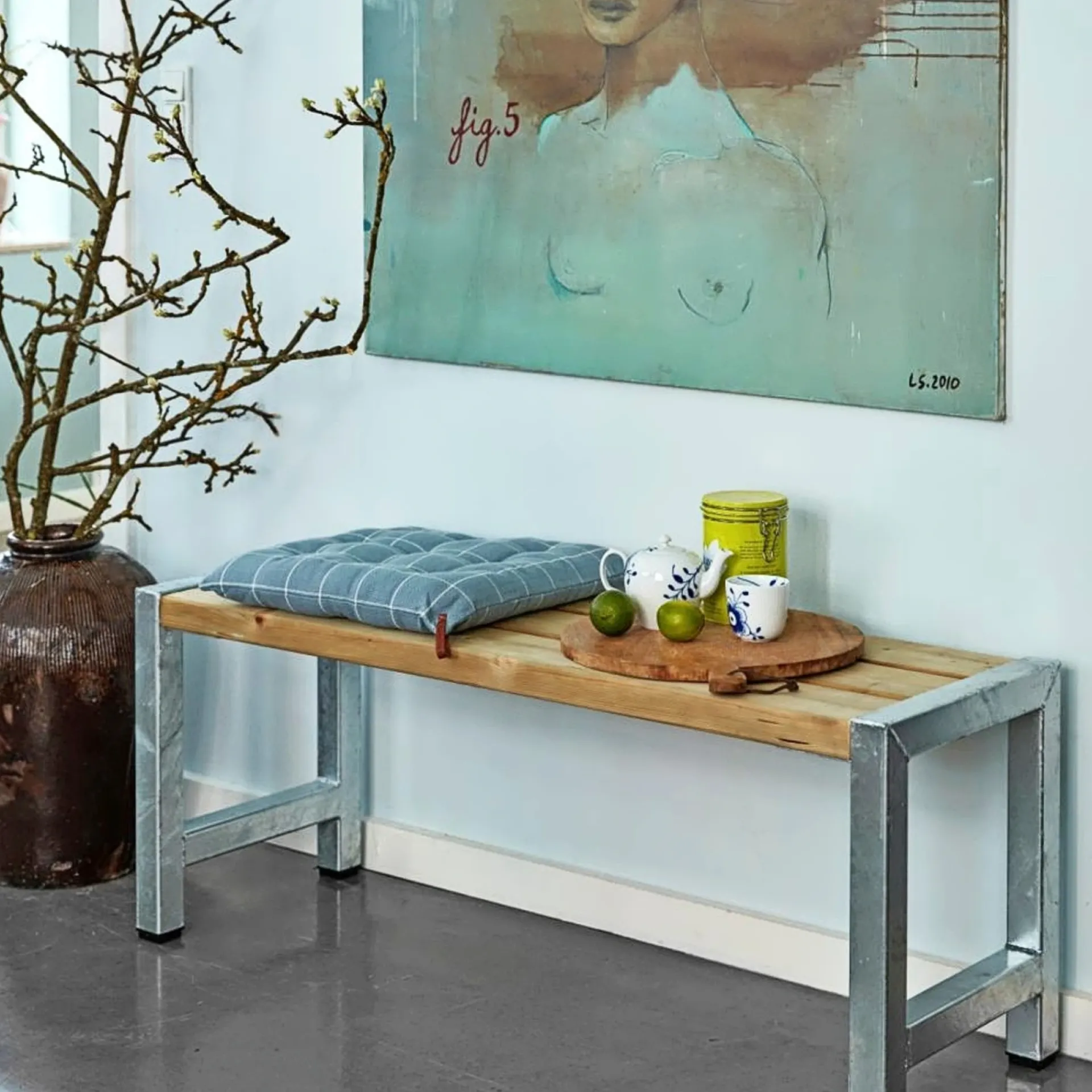 Plus Havebænke > CAFE BÆNK NATUR 127 CM