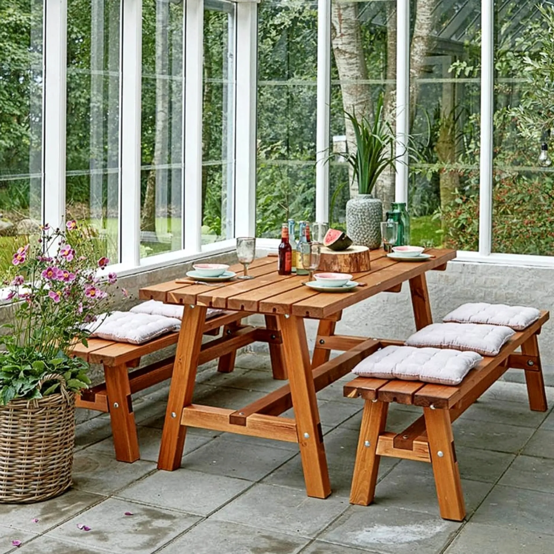 Plus Havebænke > COUNTRY PLANKEBÆNK TEAK 177 CM