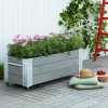 Plus Højbede & Plantekasser > CUBIC BLOMSTERKASSE GRÅBRUN 45 X 50 X 120 CM