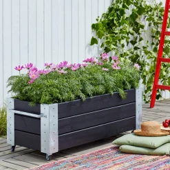 Plus Højbede & Plantekasser > CUBIC BLOMSTERKASSE SORT 45 X 50 X 120 CM