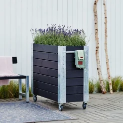 Plus Højbede & Plantekasser > CUBIC BLOMSTERKASSE SORT 50 X 90 X 120 CM