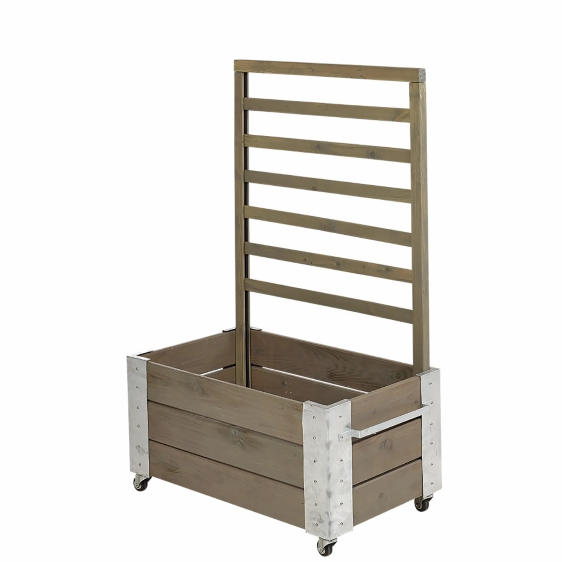 Plus Højbede & Plantekasser > CUBIC BLOMSTERRUMDELER GRÅBRUN 130 X 87 X 50 CM