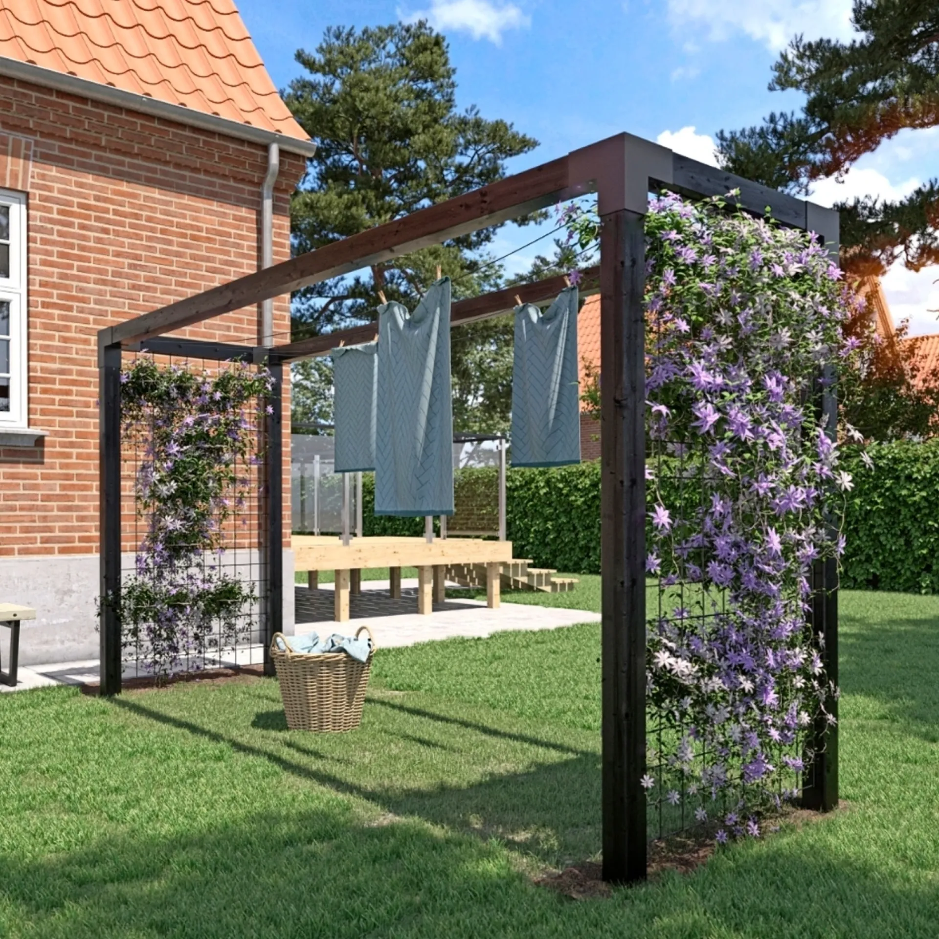 Plus Tørrestativer > CUBIC TØRRESTATIV SORT NÅLETRÆ / STÅL