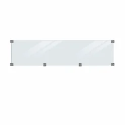 Plus Træhegn > GLAS T/KLINK-/PLANKEHEGN TRYKIMP. GRUNDMALET KLAR 174 X 44.60 CM