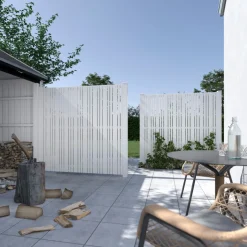 Plus Træhegn > HEGN FUNGICIDBEHANDLET & GRUNDMALET 2 GANGE HVID 180 X 180 CM