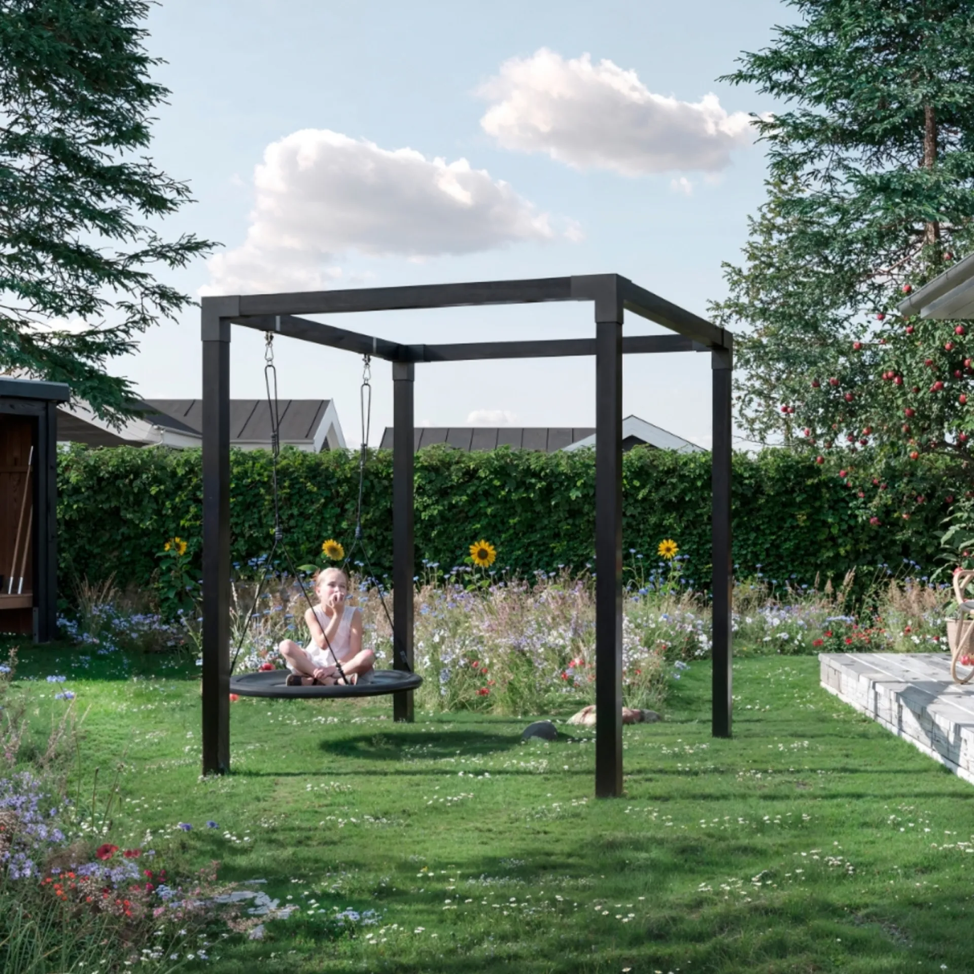 Plus Udendørs Træning > MODEL 1 GYNGESTATIV 208 X 198 X 198 CM SORT