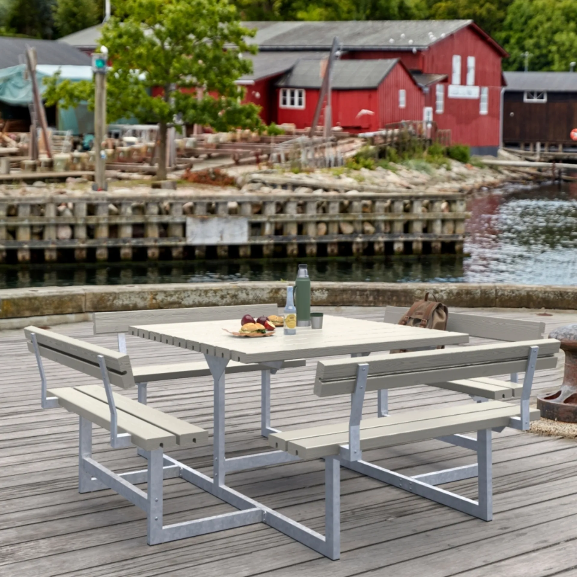 Plus Bord- & Bænkesæt > PICNIC BORDBÆNKESÆT GRÅBRUN