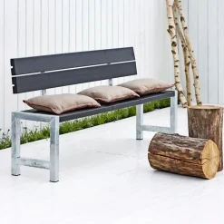 Plus Havebænke > PLANKEBÆNK SORT 176 CM